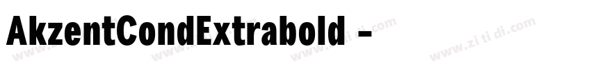 AkzentCondExtrabold 字体转换
